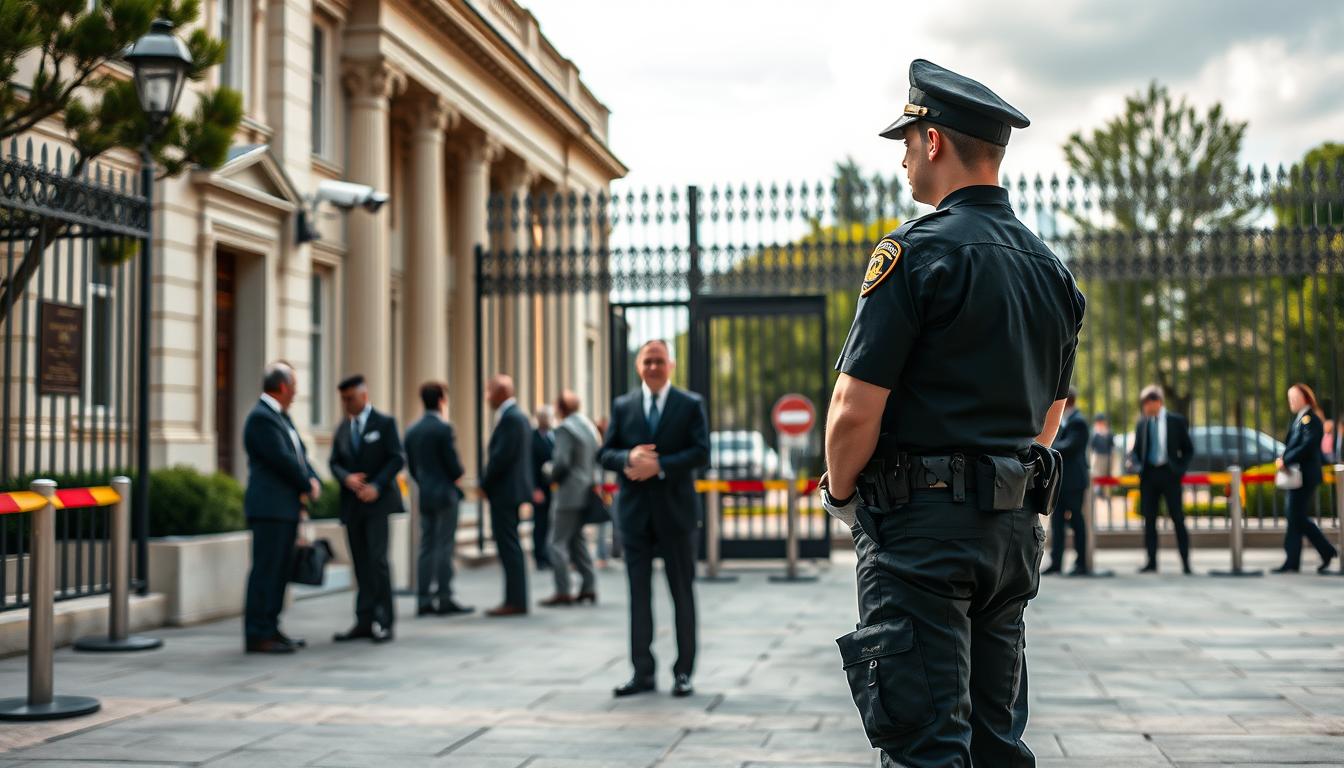 duties of a security guard in an embassy
